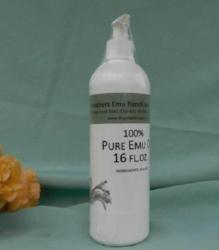  16 oz bottle Pure Emu Oil--AEA Certified Fully Refined from 3 Feathers Emu Ranch