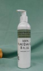 8 oz bottle Pure Emu Oil--AEA Certified Fully Refined from 3 Feathers Emu Ranch