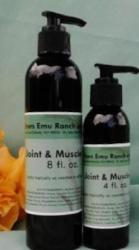 Joint and muscle rub made with emu oil from 3 Feathers Emu Ranch